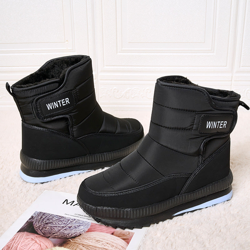 Snow Boots Fleece-lined Warm High-top Cotton-padded Shoes Thickened Casual Men's And Women's Boots Cotton-padded Shoes