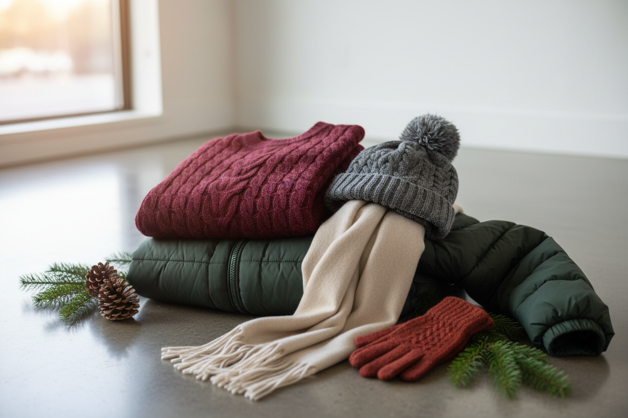 winter apparel without any human